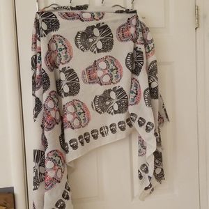 Candy Skull Scarf   BOGO SCARF DEAL!!!!